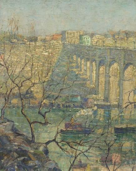 Ernest Lawson View of the Bridge Germany oil painting art